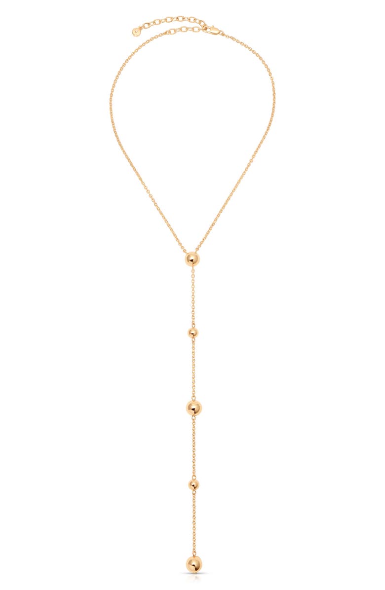 Ettika Pop the Bubbly Y-Necklace, Main, color, Gold