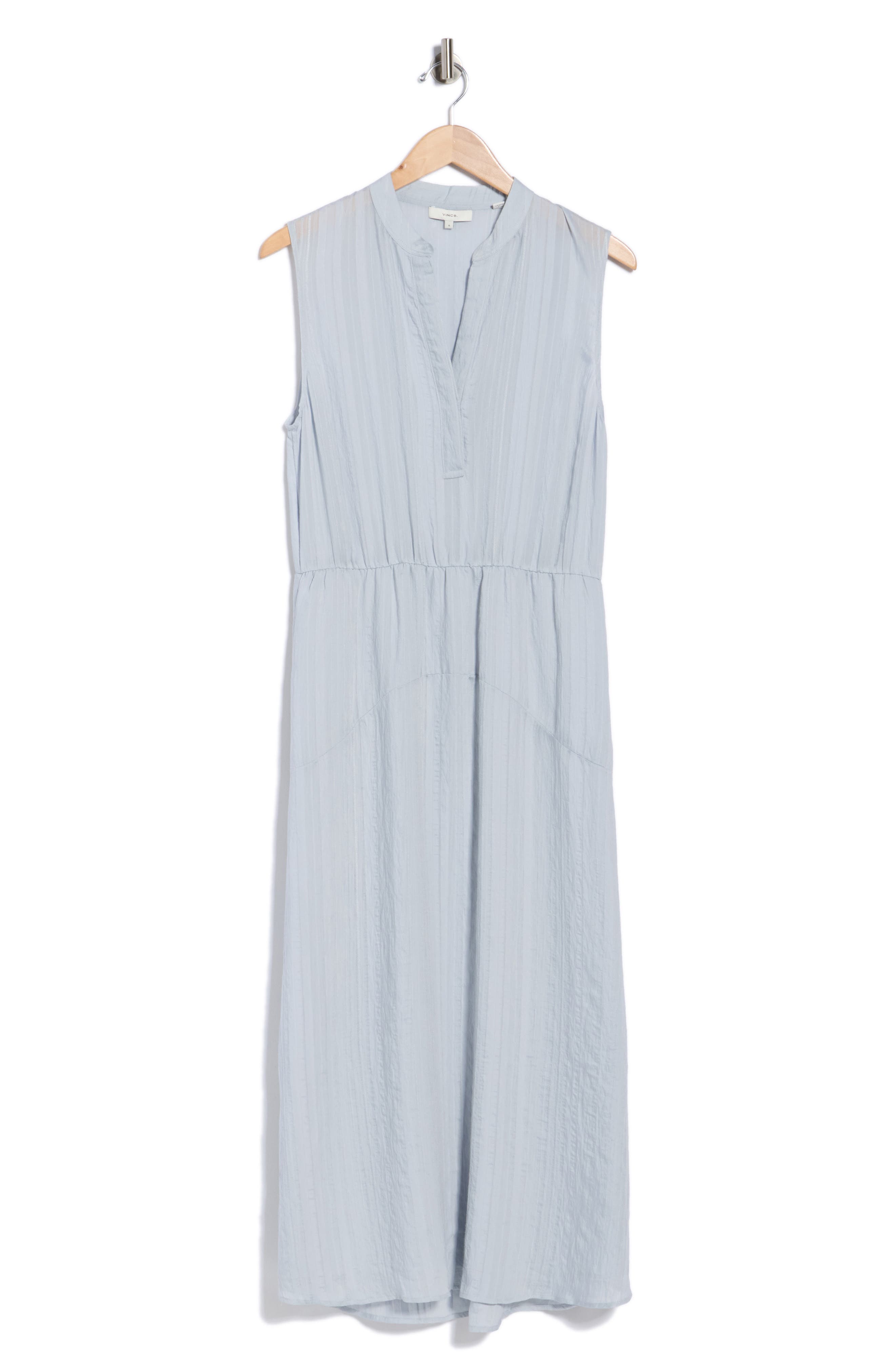 Vince Drapey Striped Tiered Dress