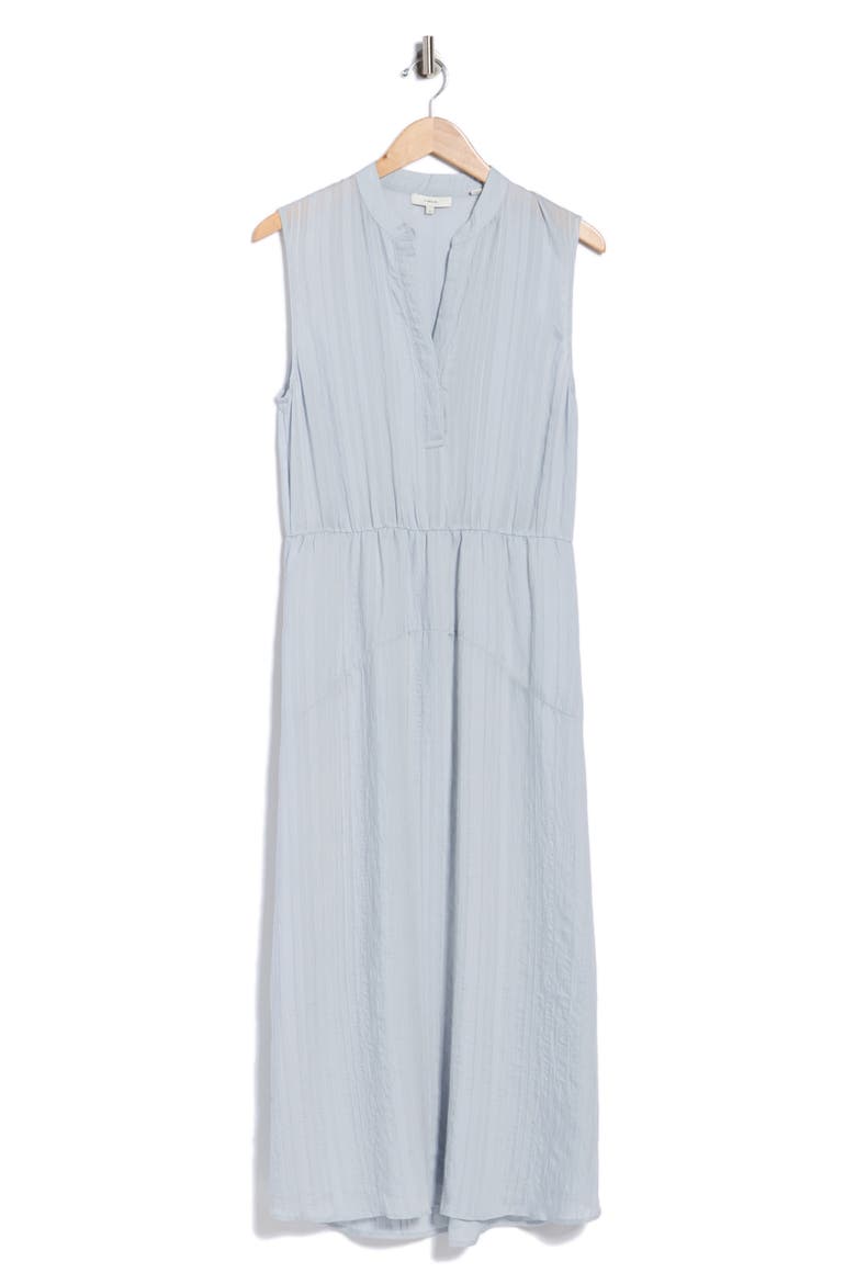 Drapey Striped Tiered Dress, Main, color, SURF MIST/ OPTIC WHITE