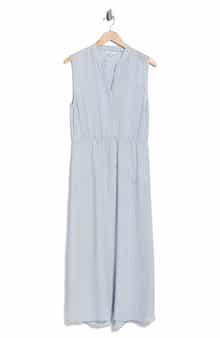 Vince Drapey Striped Tiered Dress