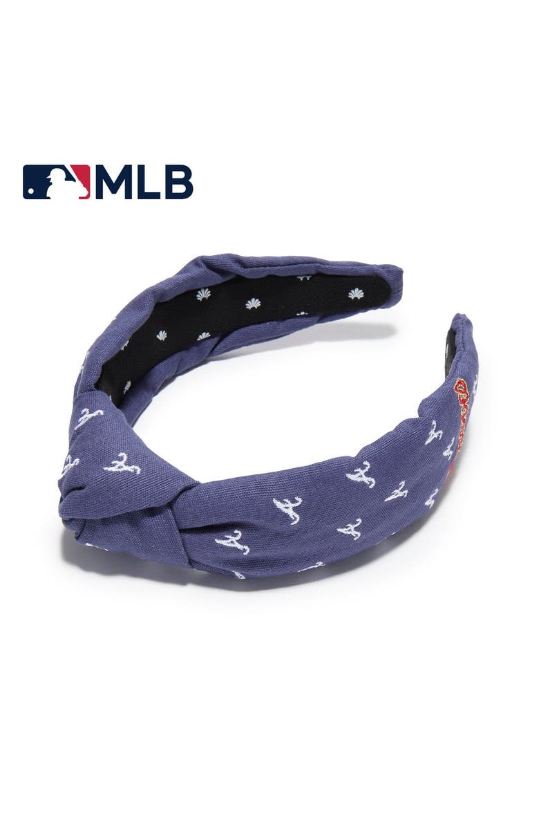 Lele Sadoughi MLB Atlanta Braves Embroidered Headband, Main, color, 
