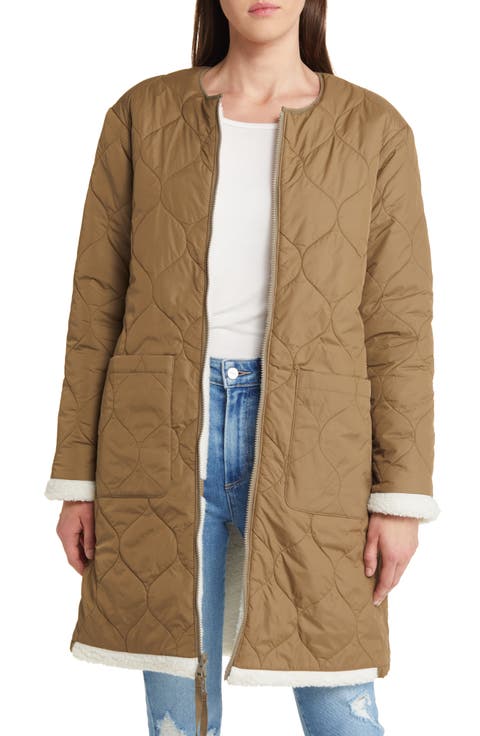 Granger Reversible Quilted High Pile Fleece Coat