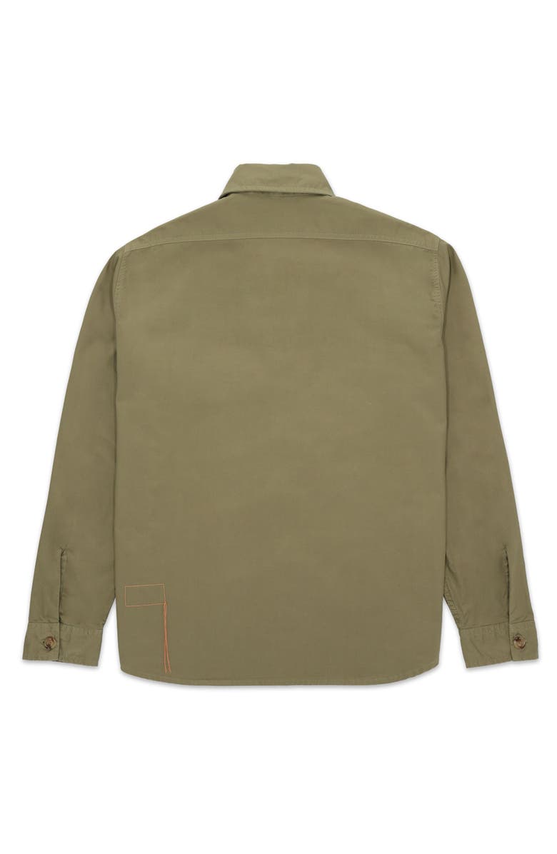 Fortela Kenny Twill Cotton Overshirt, Alternate, color, Sage