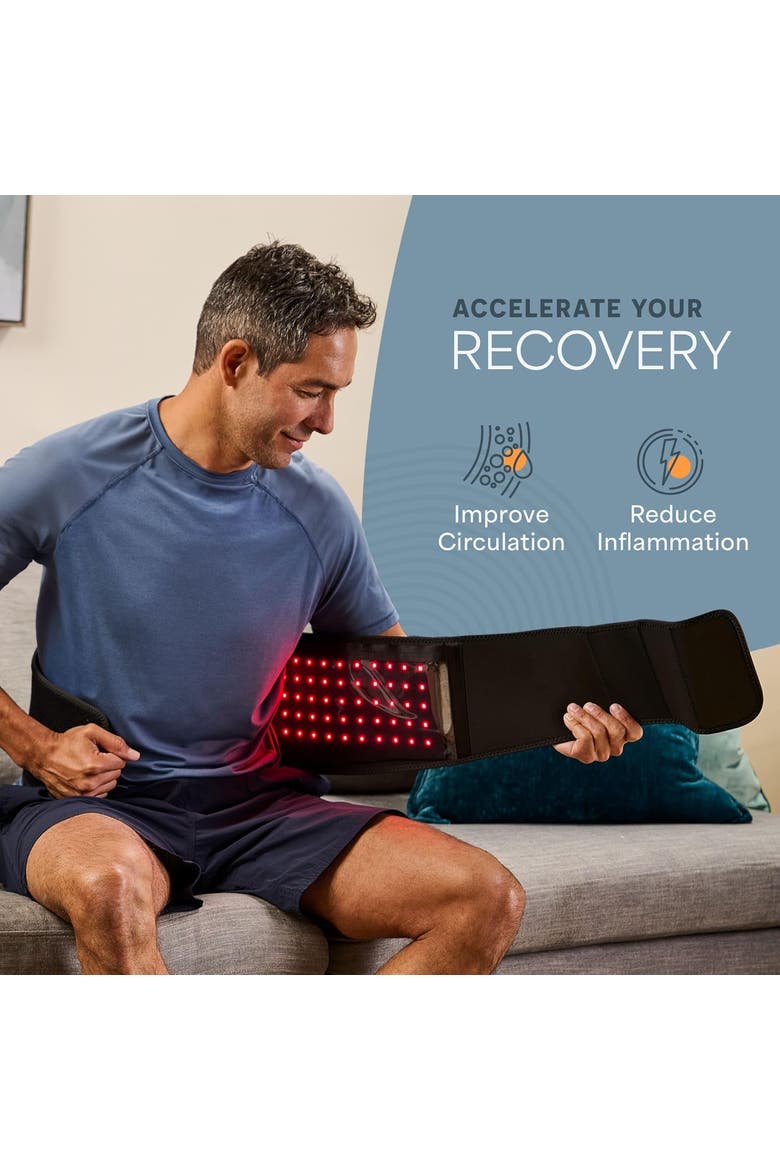 Allevared Elite Red Light Therapy Belt 660nm & 850nm Rechargeable Infrared light, Alternate, color, Black