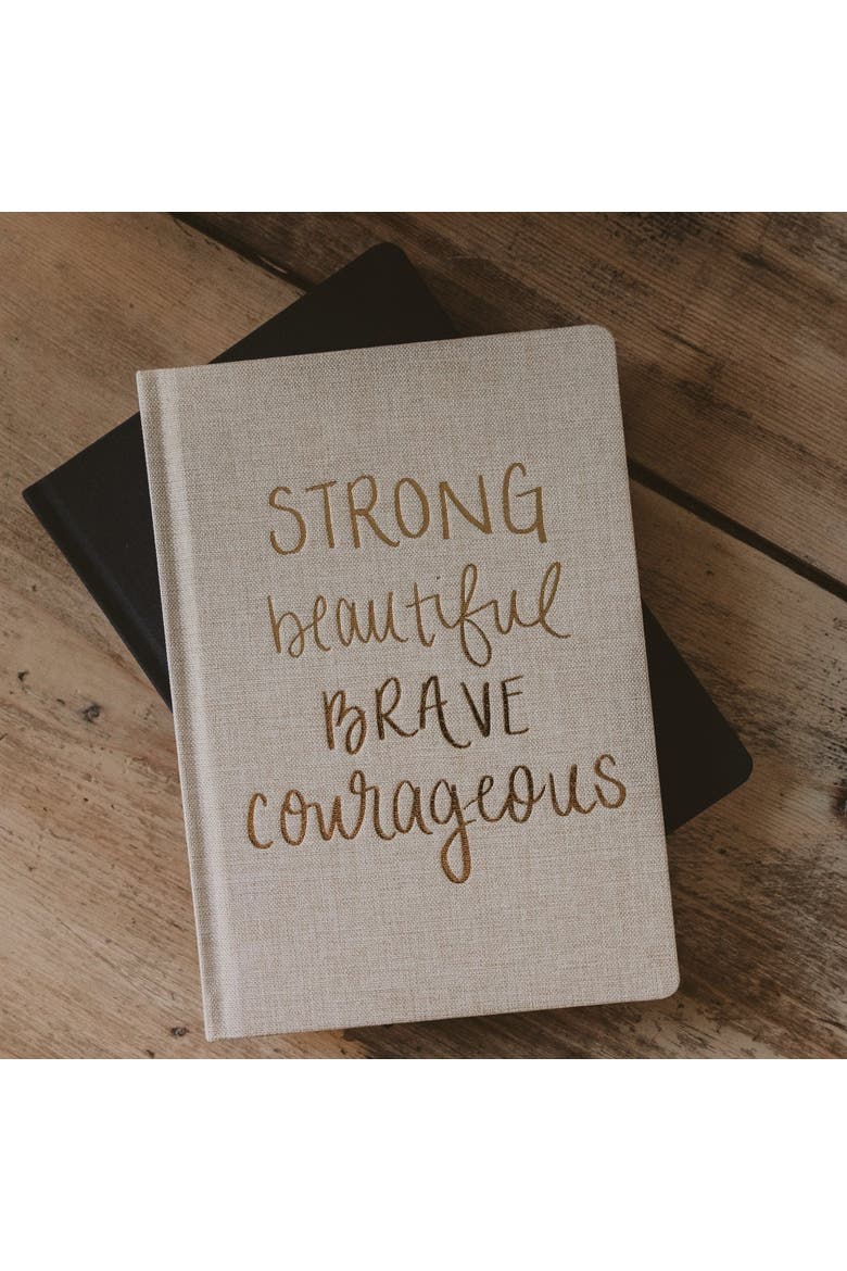 Fabric Journal, Alternate, color, Strong Beautiful Brave