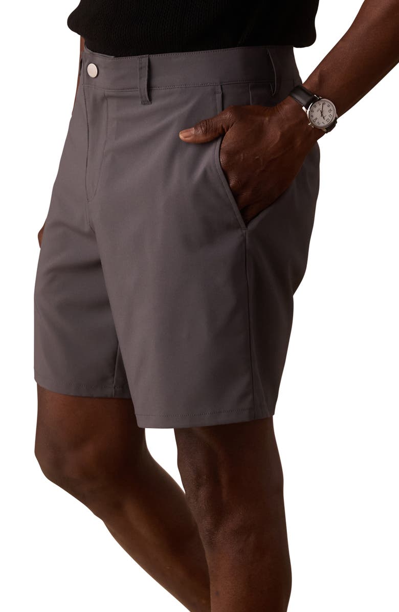 The Normal Brand Everyday Flat Front Shorts, Alternate, color, Steel