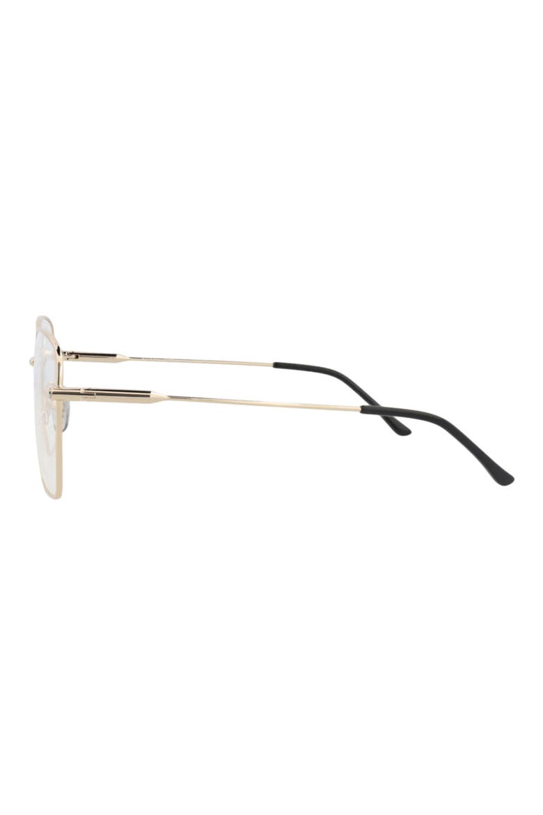 56mm Square Optical Glasses, Alternate, color, GOLD GOLD TRANSPARENT