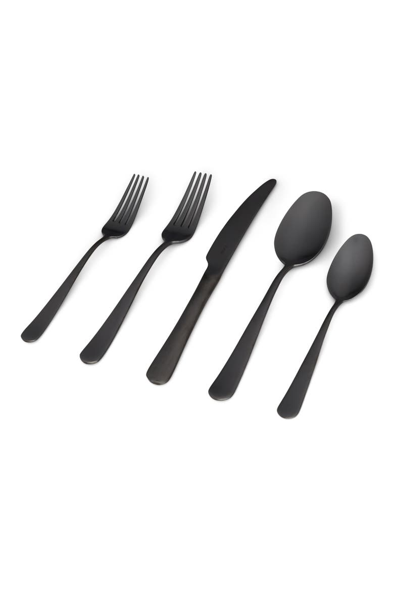 20-Piece Place Setting, Alternate, color, MATTE BLACK