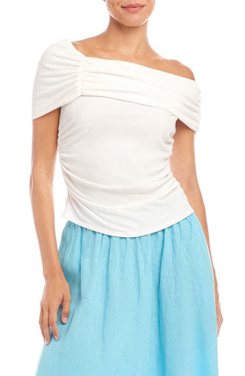 Shop Fifteen Twenty Lizzie One-shoulder Top In Off White