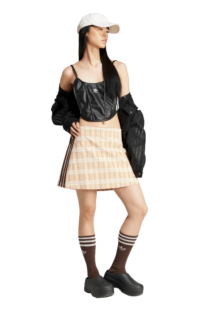 adidas Originals Tartan Corduroy A-Line Skirt, Alternate, color, 