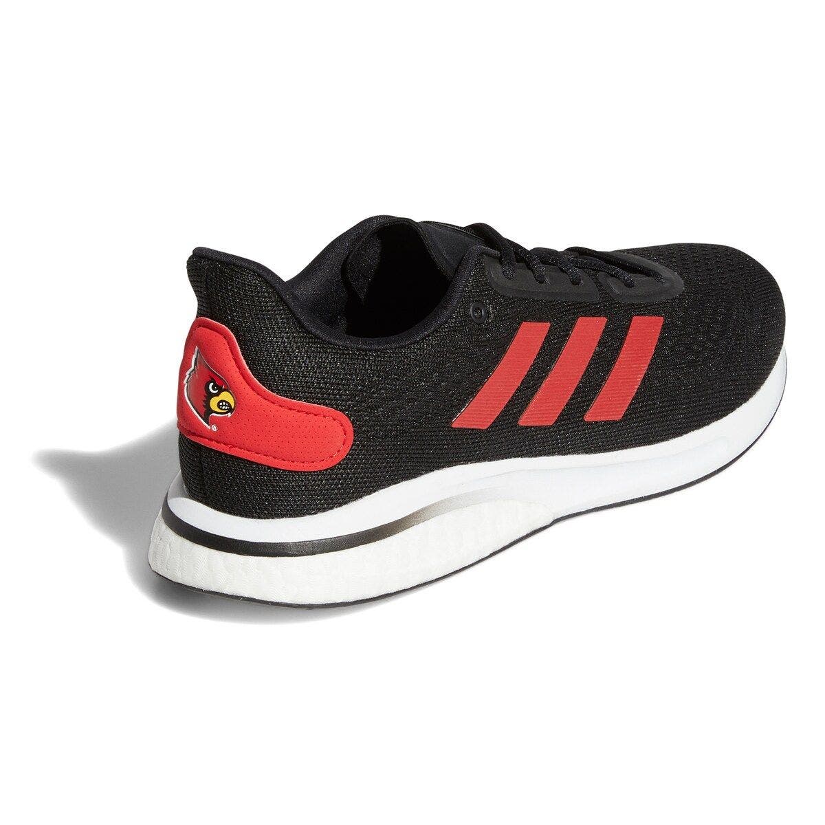 adidas Black/Red Louisville Cardinals Supernova Shoe, Alternate, color, 