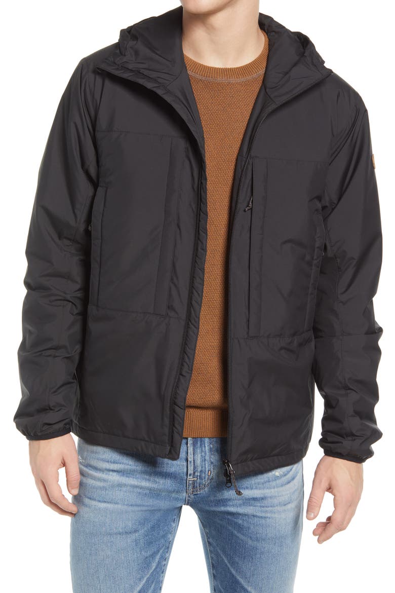 Keb Water & Wind Resistant Wool Padded Jacket, Main, color, BLACK