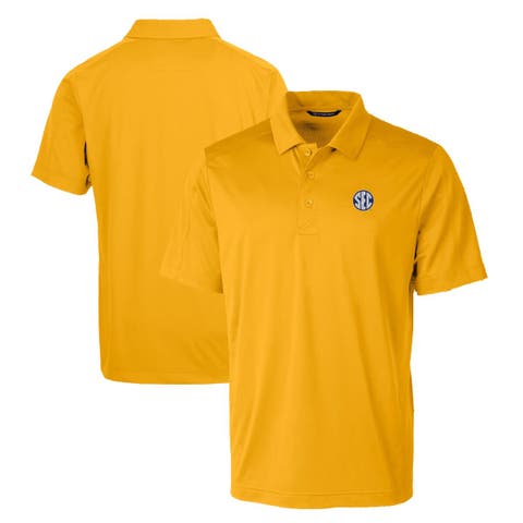 Men's Cutter & Buck  Gold SEC Gear Prospect Textured Stretch Polo