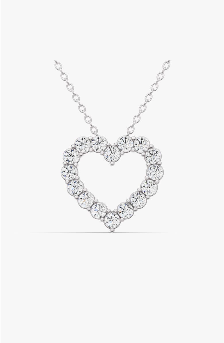 SEREIA OFFICIAL 14K Gold 0.5 ct with Lab Diamonds Sereia's Heart Pendant, Main, color, White Gold