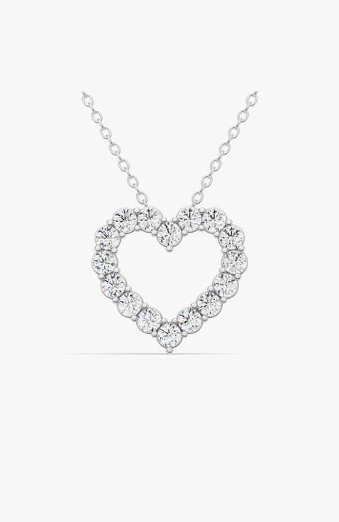 14K Gold 0.5 ct with Lab Diamonds Sereia's Heart Pendant