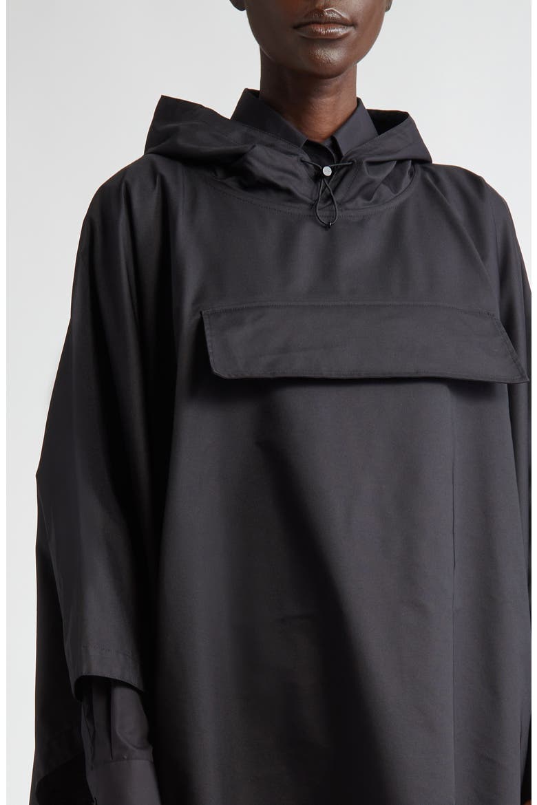 Rian Nylon Poncho Anorak, Alternate, color, BLACK