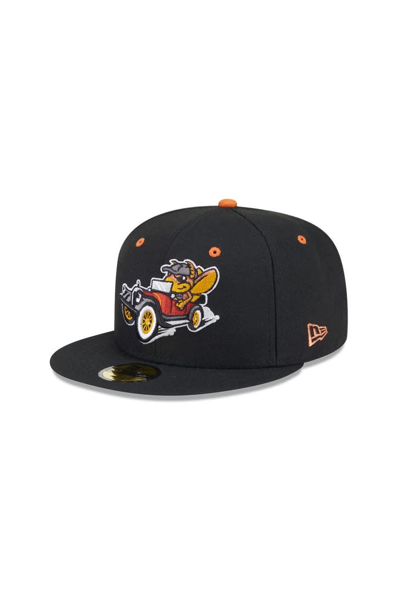 Men's New Era  Black Winston-Salem Dash Theme Nights 59FIFTY Fitted Hat, Main, color, Black