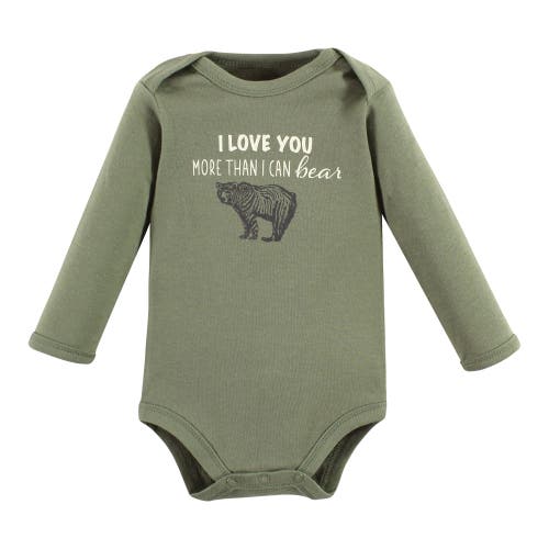 Touched By Nature 5pk Long Sleeve Organic Bodysuits In Multi