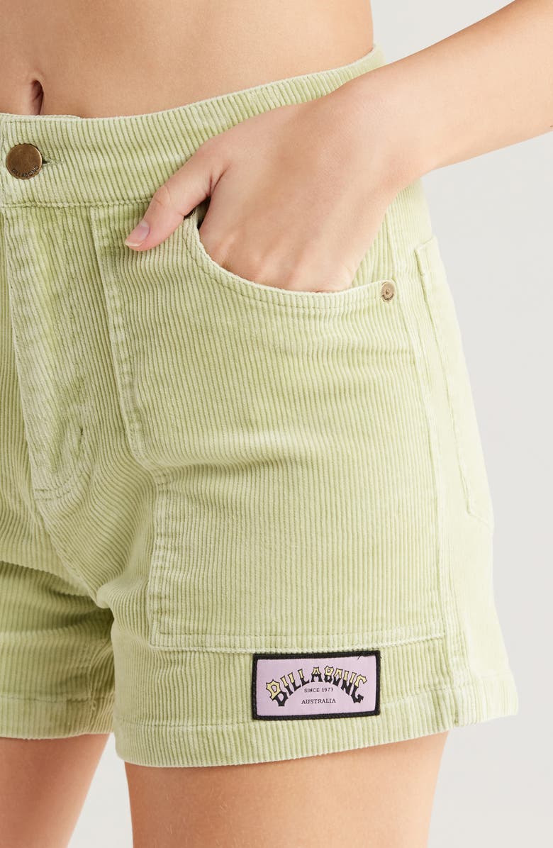 Billabong Set the Tone Cord Shorts, Alternate, color, Pistachio