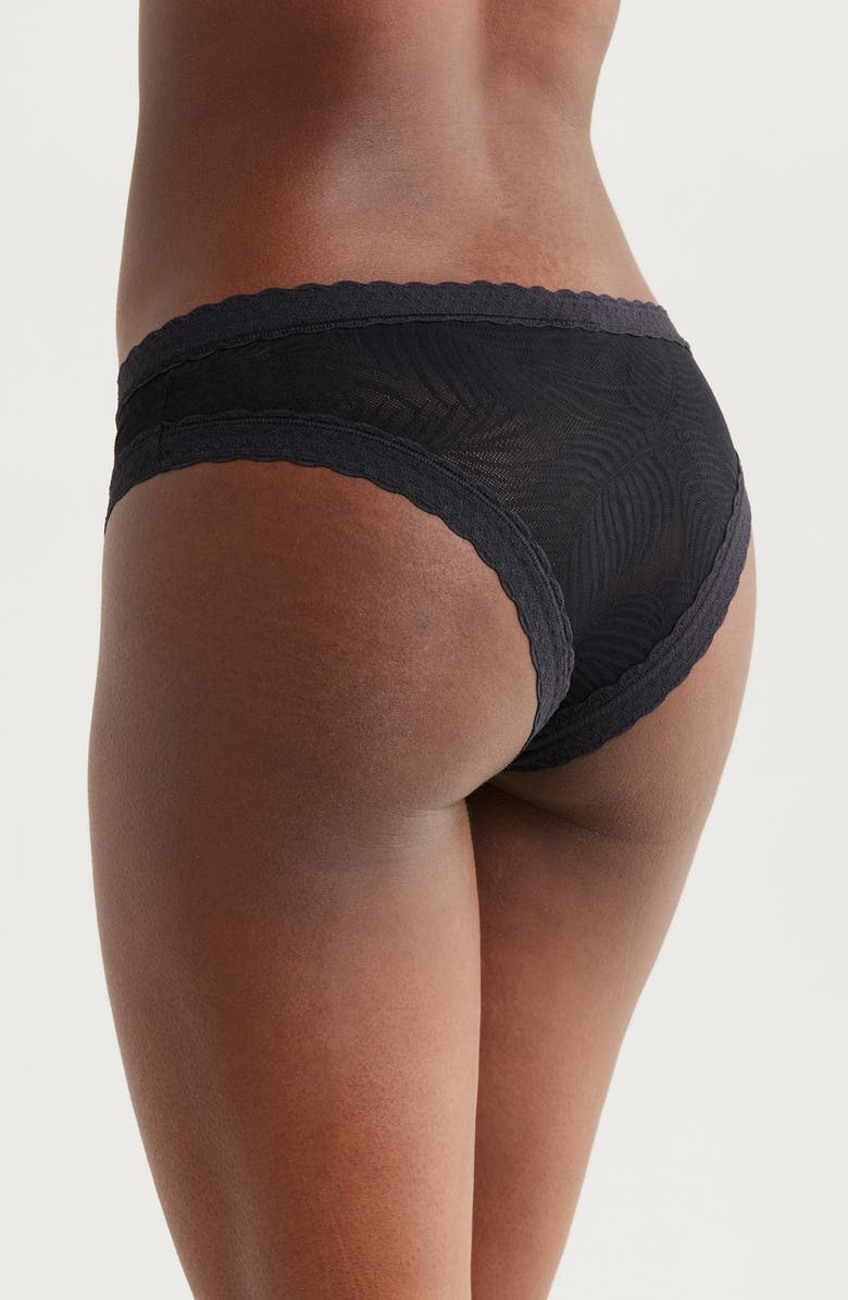 MeUndies Allover Lace Tanga, Alternate, color, Black Feather