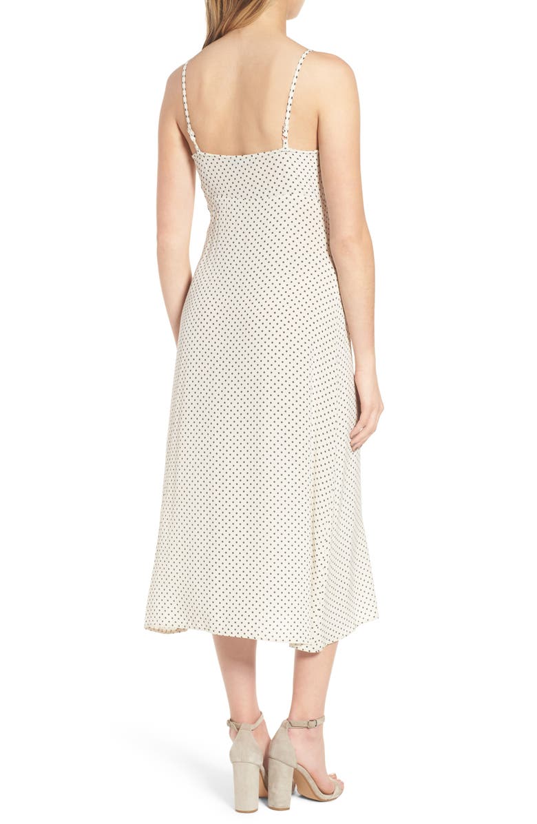Row A Tie Front Midi Dress, Alternate, color, 