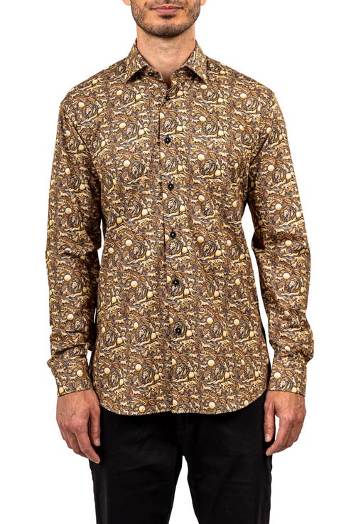 Fibonacci Stretch Ascension 3318 Contemporary Fit Button-Up Shirt