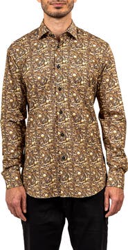 Maceoo Fibonacci Stretch Ascension 3318 Contemporary Fit Button-Up Shirt