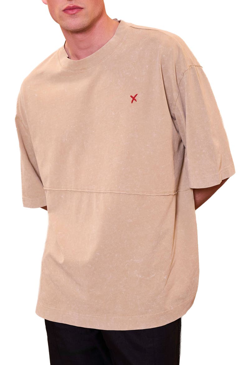 Daydreamers Acid Wash Short Sleeve T Shirt, Alternate, color, Beige
