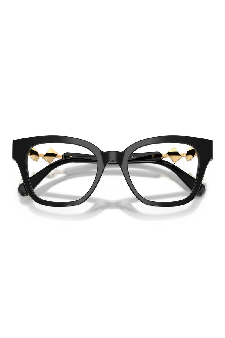 52mm Square optical glasses, Alternate, color, BLACK / DEMO LENS