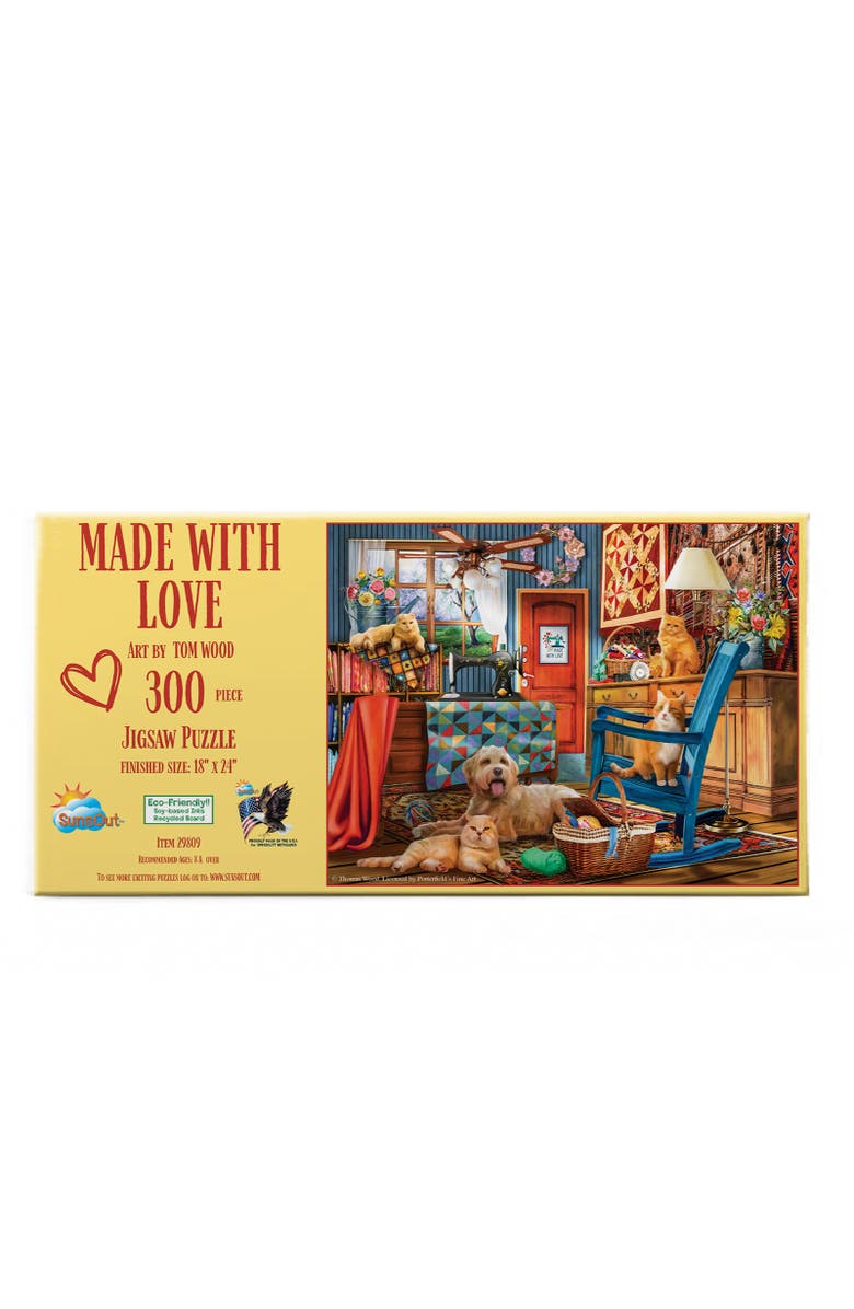 Sunsout Made with Love 300 piece Jigsaw Puzzle for Adults, Alternate, color, Multicolor