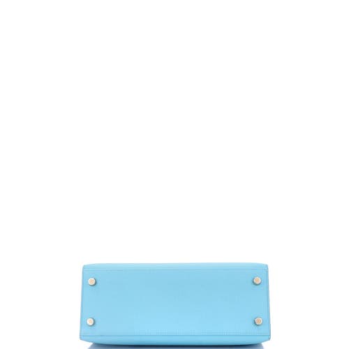 Pre-owned Hermes Hermes Kelly Handbag Blue Epsom With Gold Hardware 25 In Blue