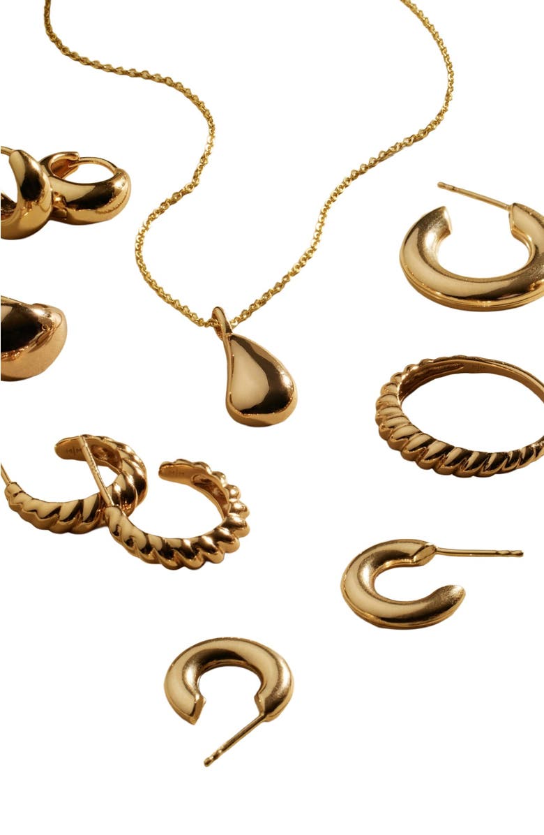 MADE BY MARY Gloss Hoop Earrings, Alternate, color, Silver