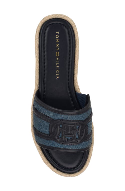 Tommy Hilfiger Hadjea Espadrille Slide Sandal In Vintage Blue/marine