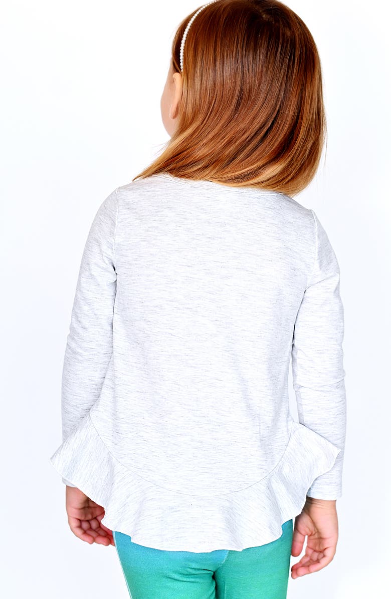 Truly Me Kids' Lucky Me Embellished Graphic Peplum Top, Alternate, color, 