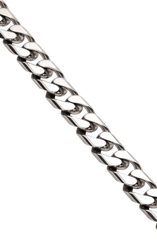 Unode50 Sterling Silver-plated Metal Medium Treaded Bearded Chain Bracelet In Metallic