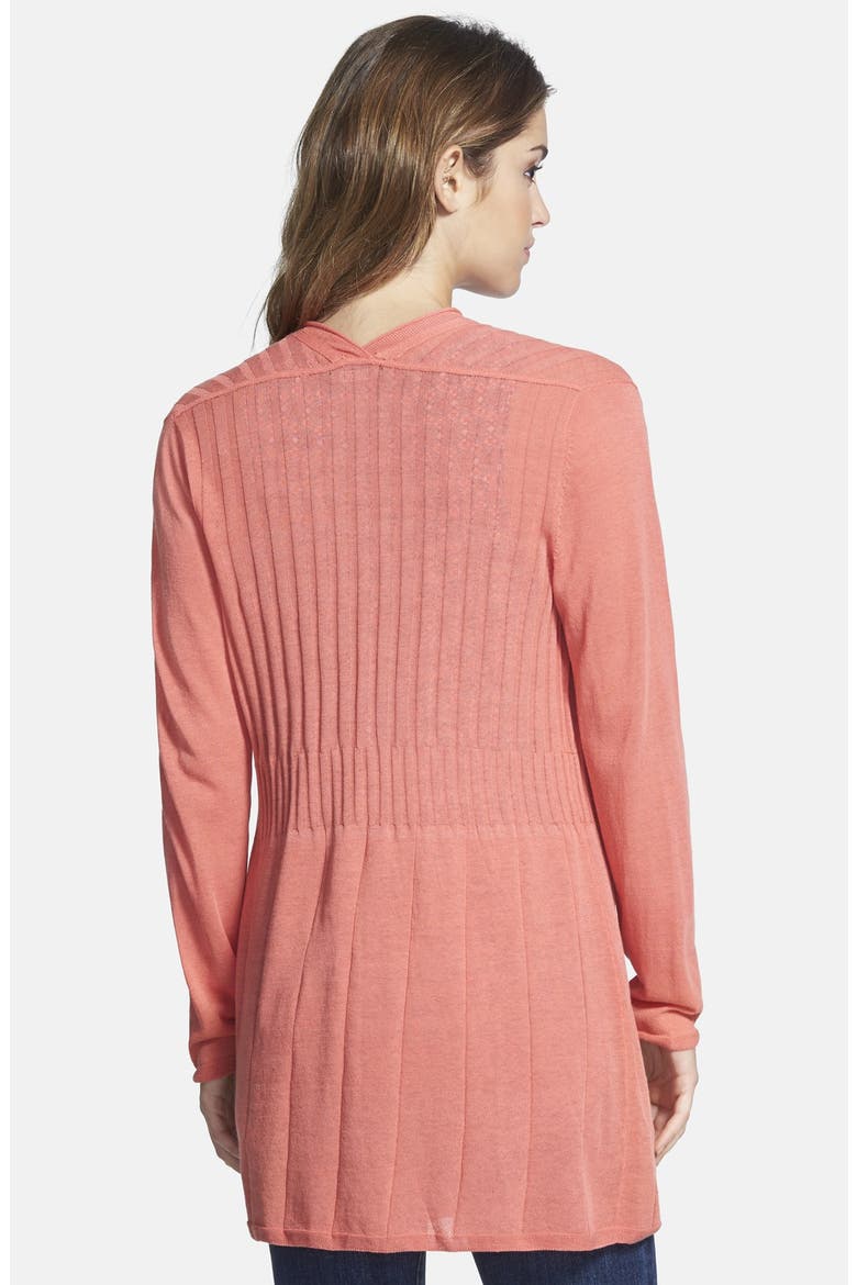 'Sweeping' Long Cardigan, Alternate, color, BITTER ORANGE