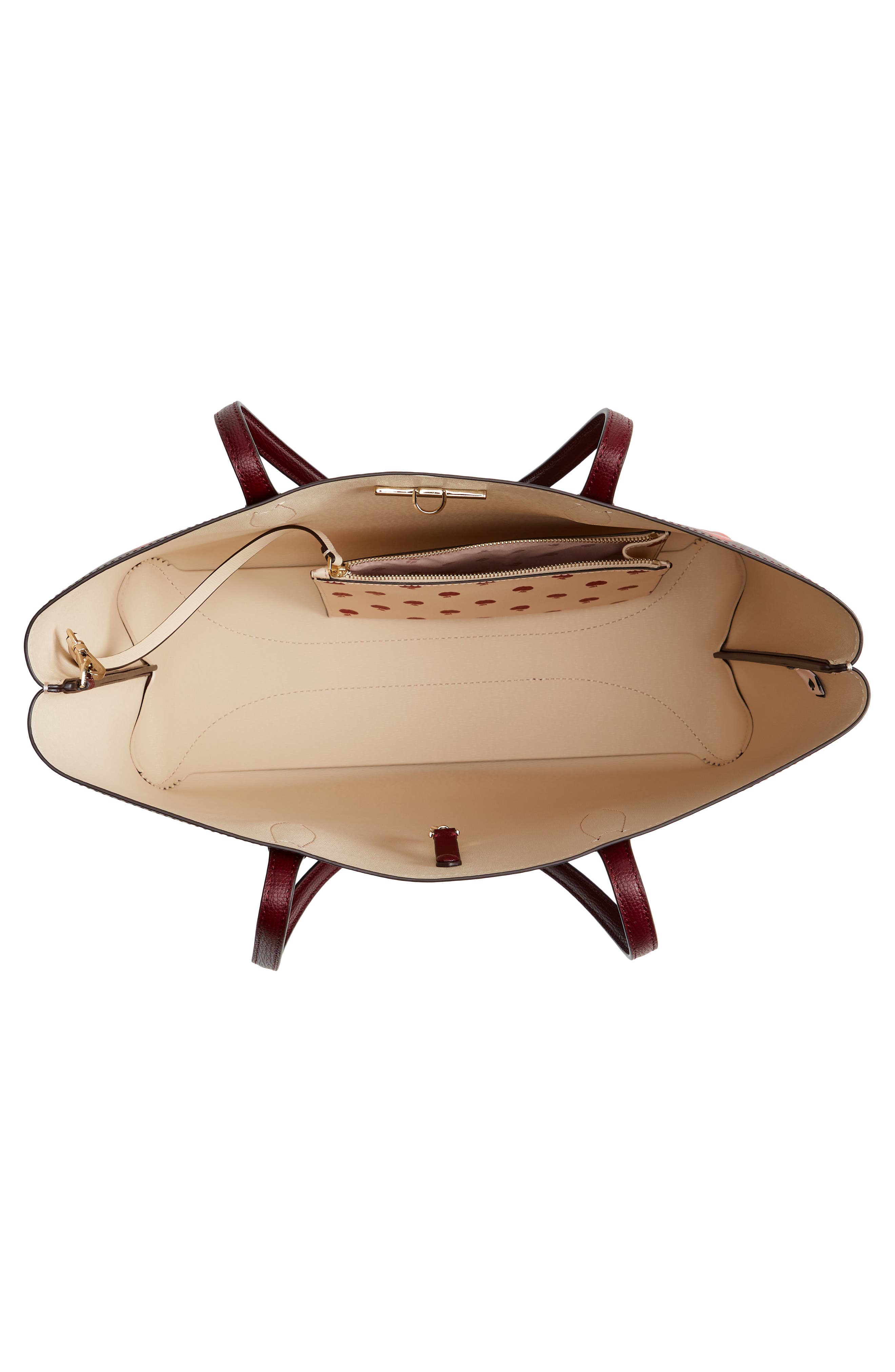 Kate Spade New York all day apple print tote bag, Alternate, color, 