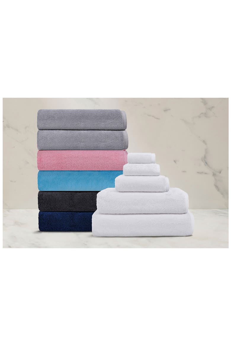 Puresoft 8-Piece Turkish Cotton Washcloths, Alternate, color, WHITE