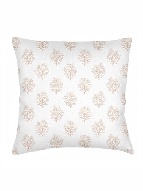 Ocean Coral Linen Pillow Cover Only