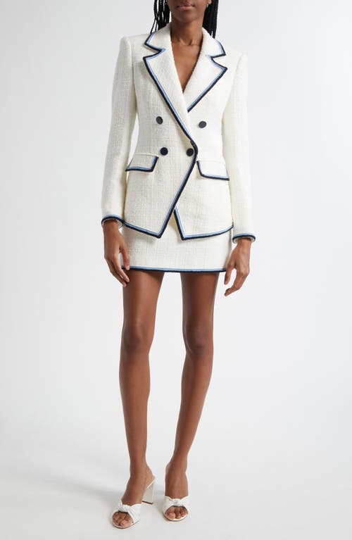 Veronica Beard Ohemia Cotton Blend Miniskirt In Off White