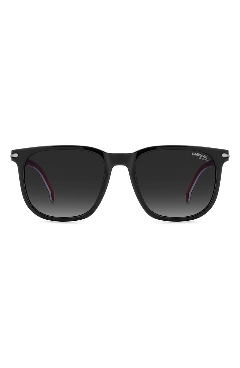 Carrera Eyewear 54mm Rectangular Sunglasses, Main, color, Black Grey Shaded