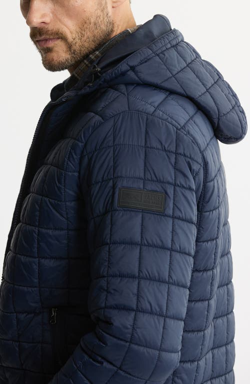 Jachs Hooded Quilted Puffer Jacket In Blue