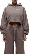 Good For Nothing Vintage Taupe Crop Zip Hoodie