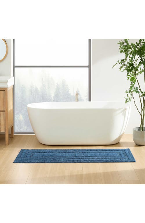 Eddie Bauer Logan Cotton Tufted Bath Rug In Dark Blue