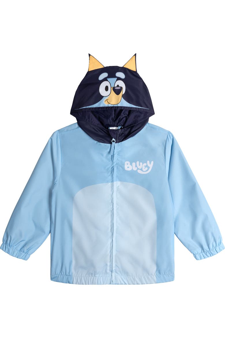 Hooded Windbreaker Jacket, Main, color, Bluey Light Blue