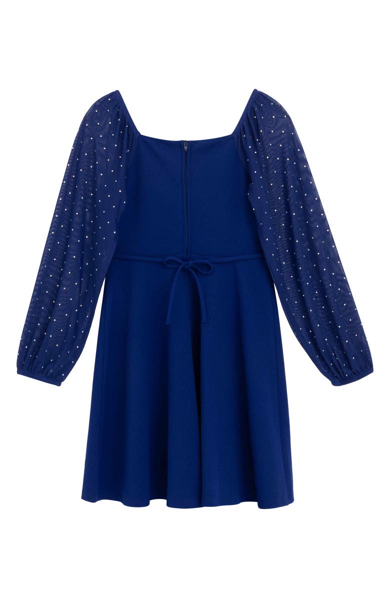 Speechless Kids' Dew Drop Scuba Party Dress, Alternate, color, Royal