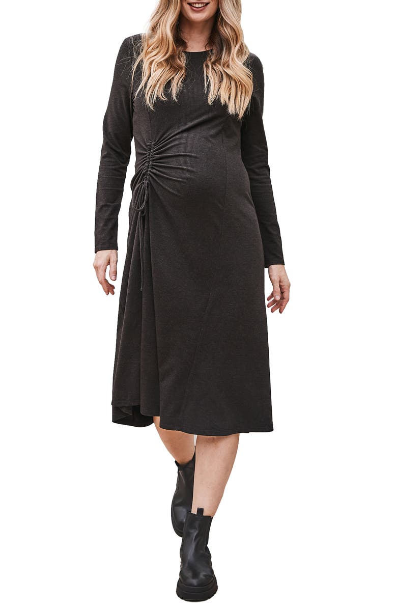 Angel Maternity Eloise Long Sleeve Knit Maternity Dress, Main, color, 