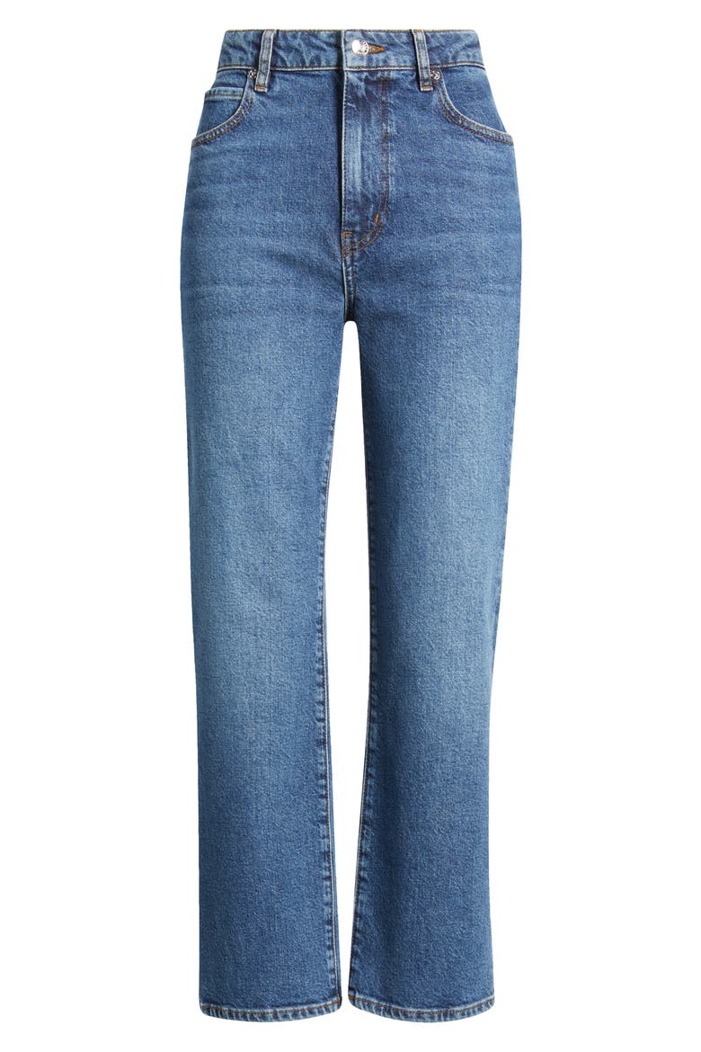 The Ruler High Waist Ankle Straight Leg Jeans, Alternate, color, RIVAL