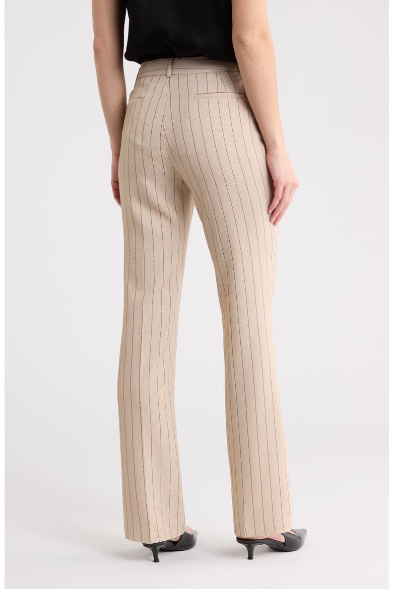 Ari Pinstripe Pants, Alternate, color, NATURAL/ BLACK STRIPE