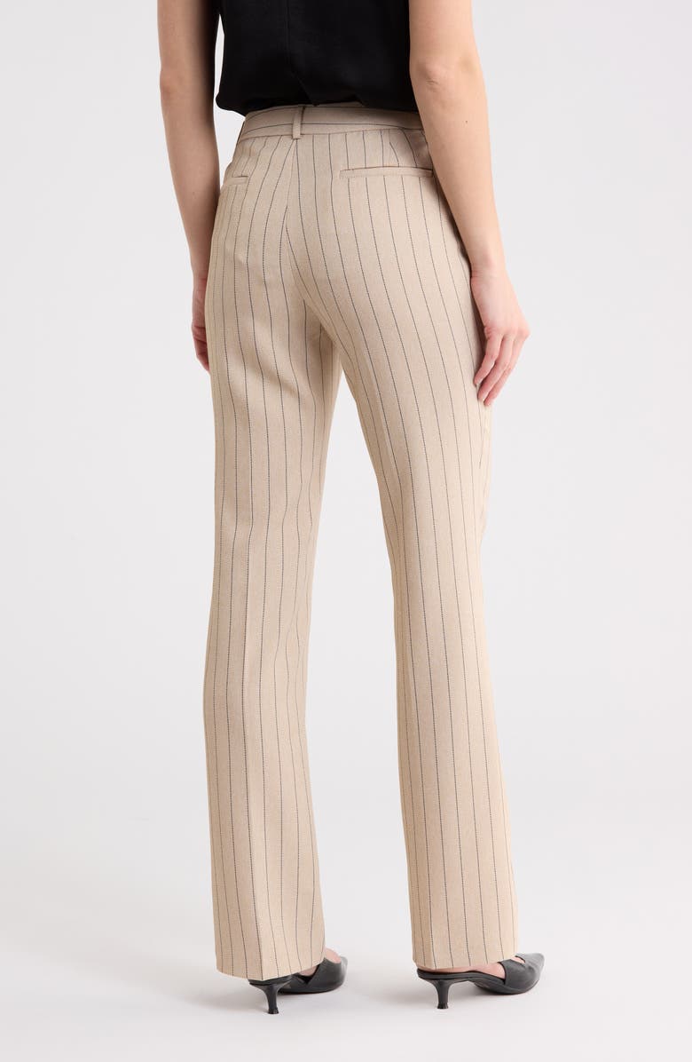 Amanda & Chelsea Ari Pinstripe Pants, Alternate, color, Natural/ Black Stripe